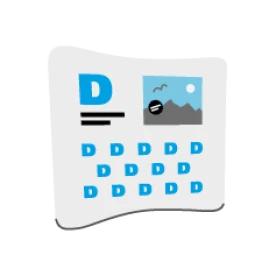 Potykacz dwustronny z profili aluminiowych - z zadrukiem