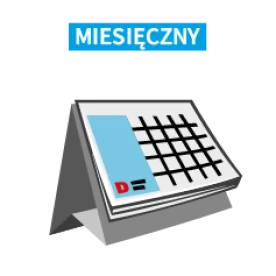 Kalendarze piramidka z klejonym kalendarium (miesięczne)